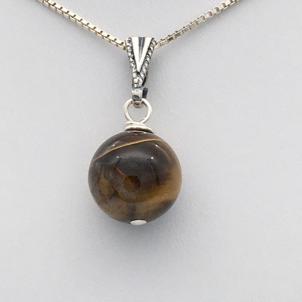 Genuine tiger store eye necklace