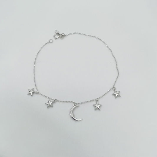 S1743BL Moon & Stars Bracelet Adjust to 8"