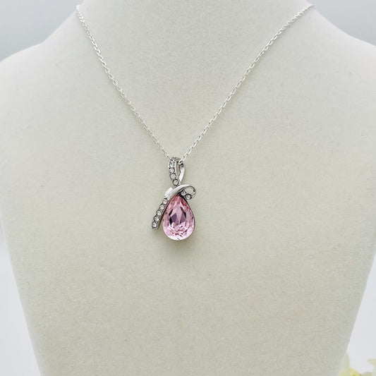 Z1471NL Pink Drop Necklace 18"