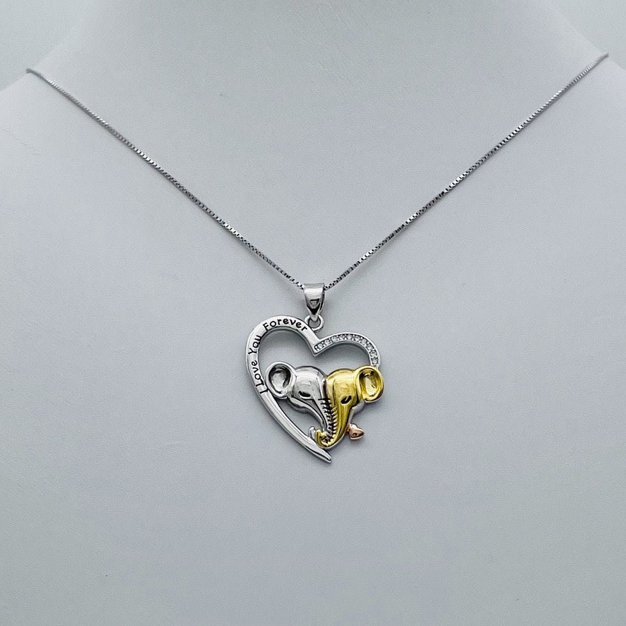 Z1508NL Heart W/ Elephants 18"