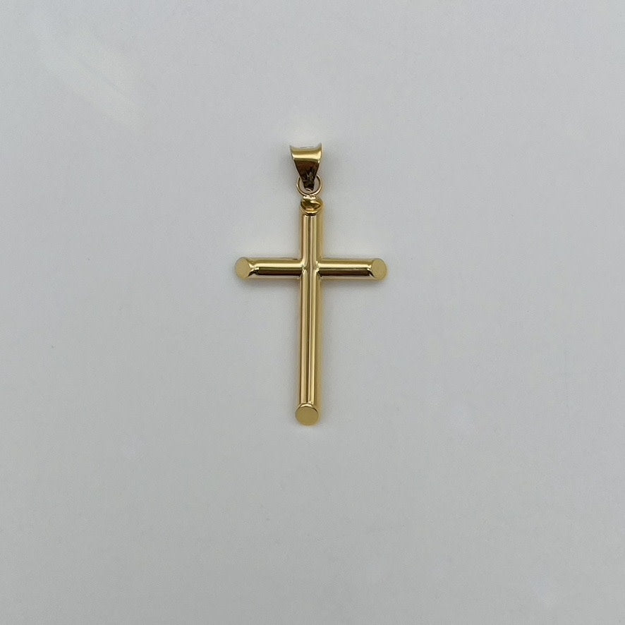 G182P 14K Gold 27x15mm Cross Pendant