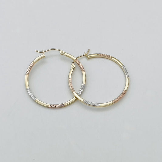 G-139 14K Gold  30mm.  Hoops