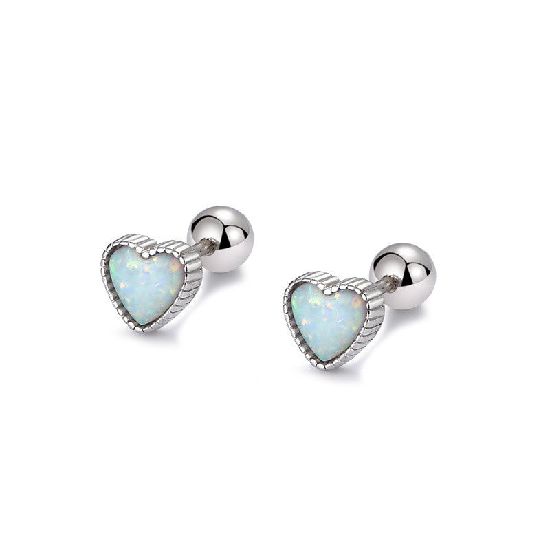 ST1742ER Opal Heart Earrings