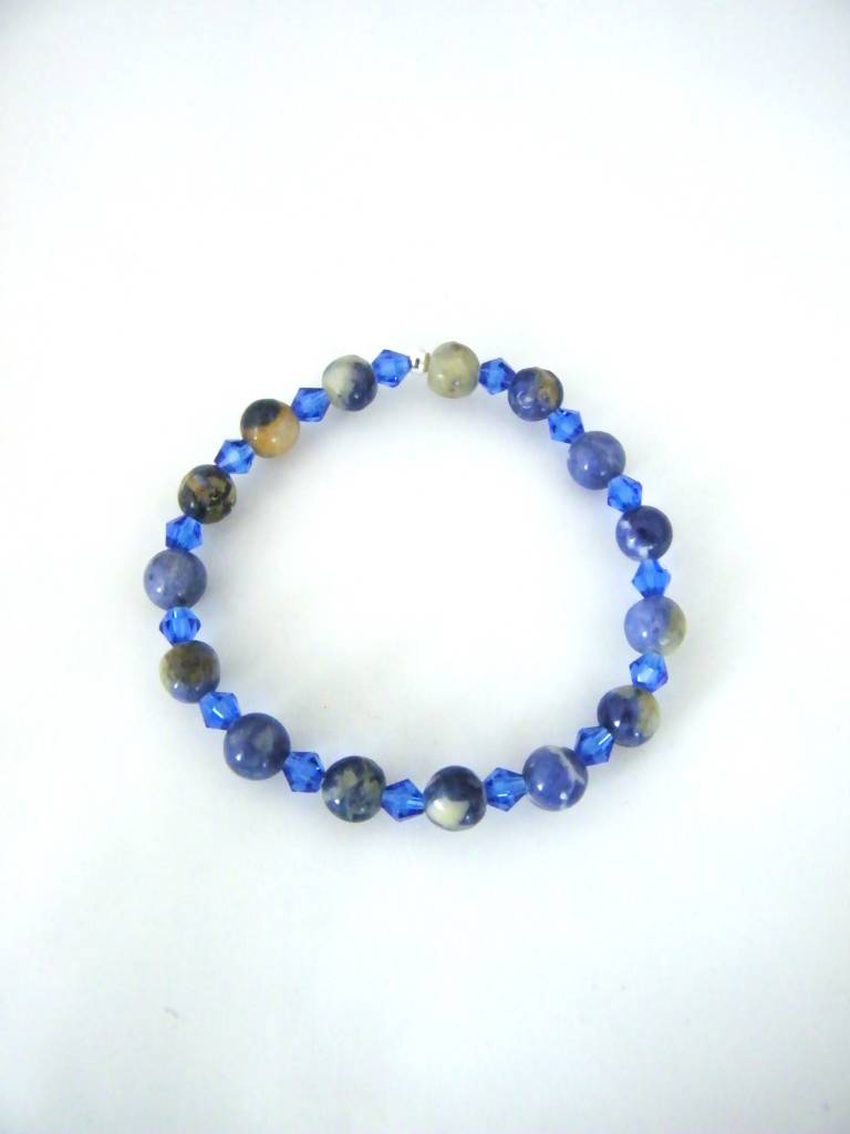 CH825BL Sodalite Bracelet  5"