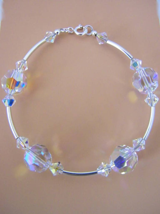 C960BL Clear AB Bracelet  8"