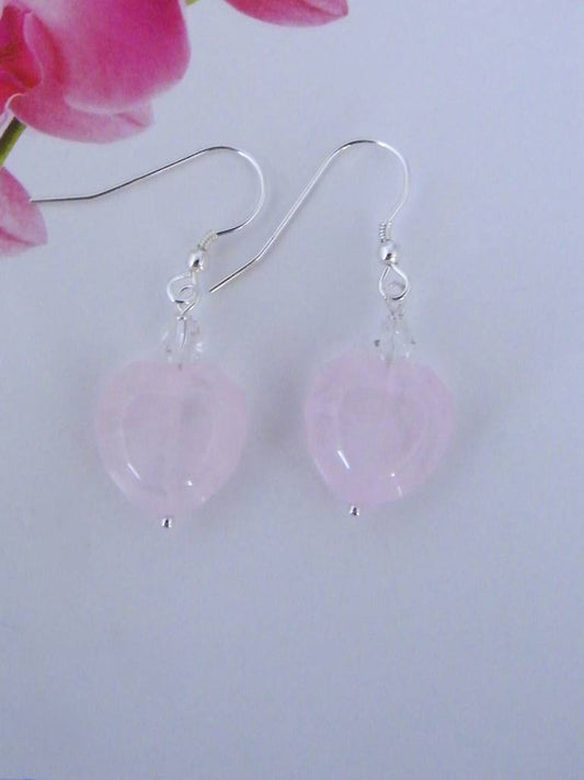 ST-1094  Earrings Rose Quartz