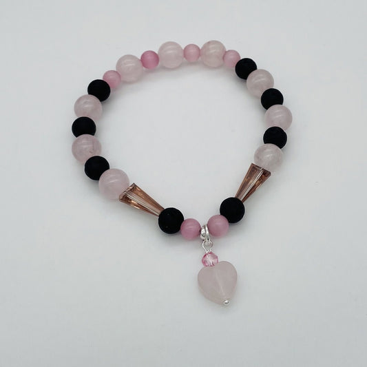 ST1384BL Rose Quartz Lava Stone