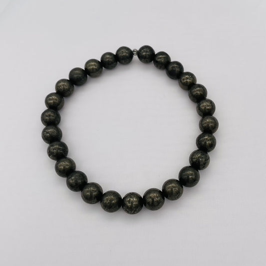 ST1562 Pyrite Bracelet 8mm. X 8"