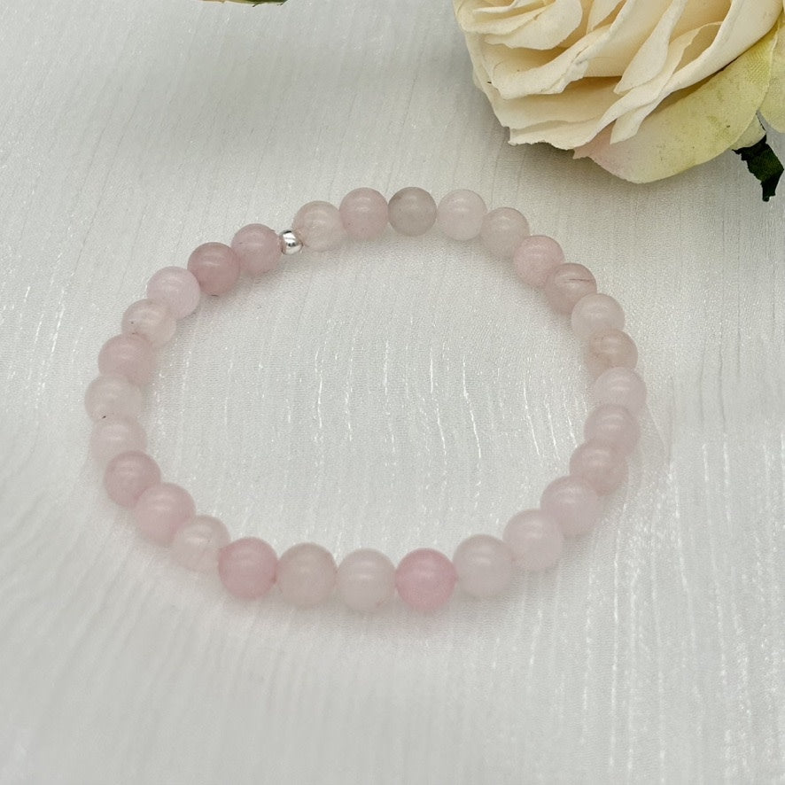 ST-1033BL Rose Quartz 6mm.X7"