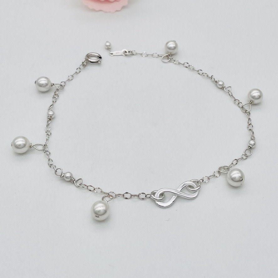 C1182 Pearls Anklet 10"