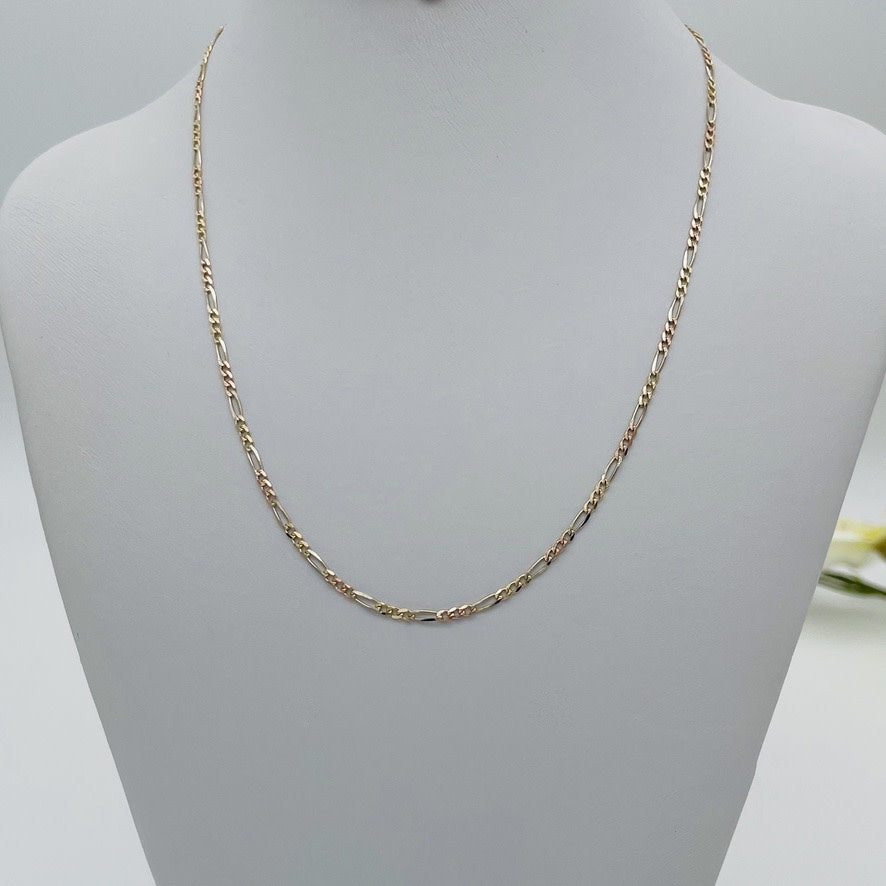 G-126 14K Gold 1.8mm.X22" Figaro Chain