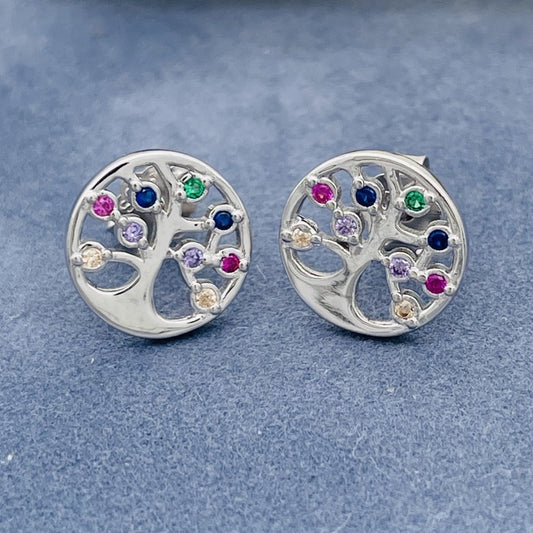 Z1579  10mm. Tree of Life Earrings