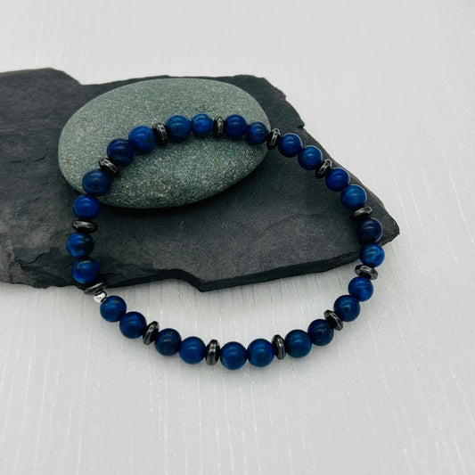 ST1899BL Lapis Lazuli Bracelet 8"