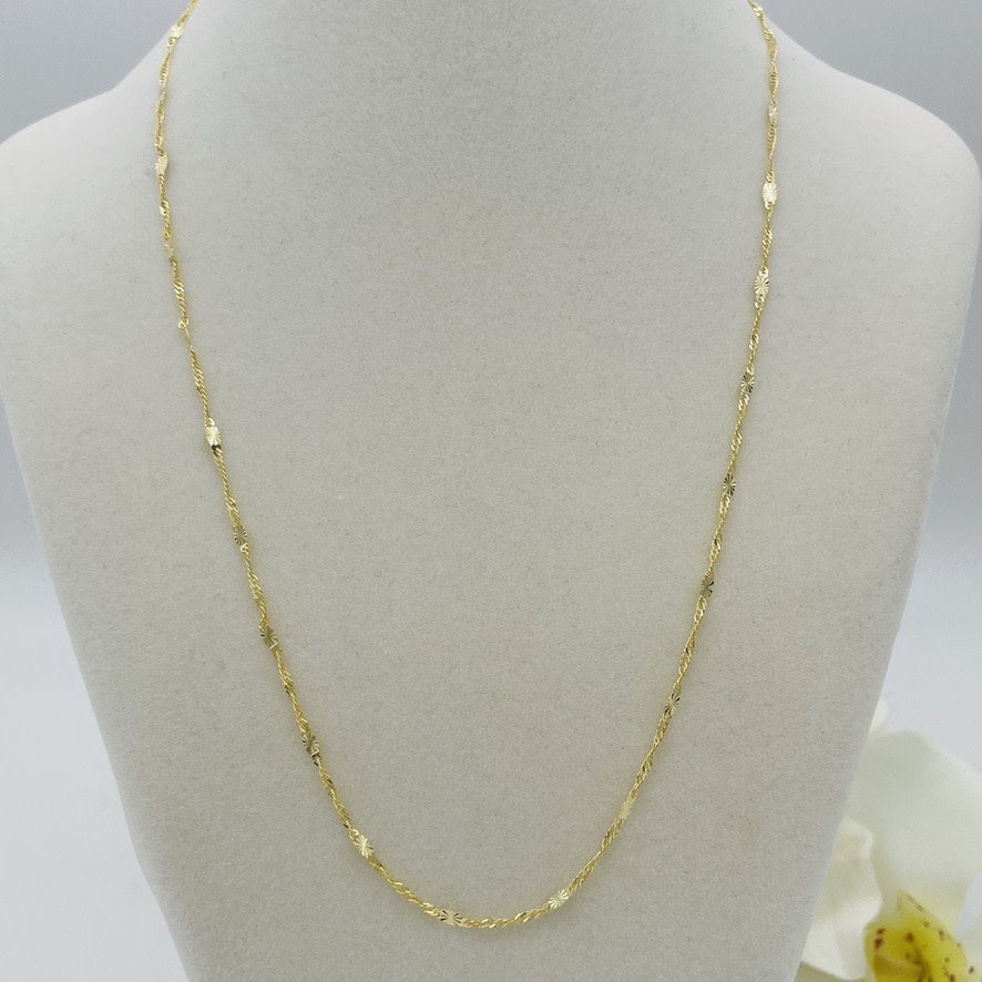 G-103  14K Gold Chain  16"  1.54 gr.