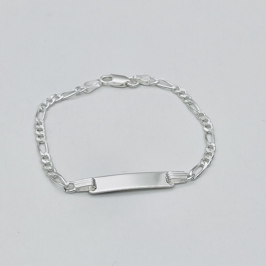 CH789BL Figaro ID Bracelet 5".5