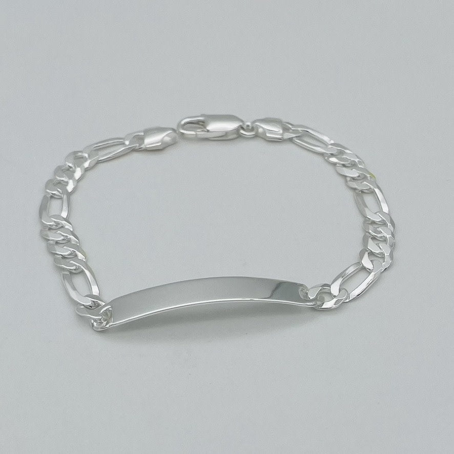 S1706BL Flat Figaro ID Bracelet  6.5mm. x 8"