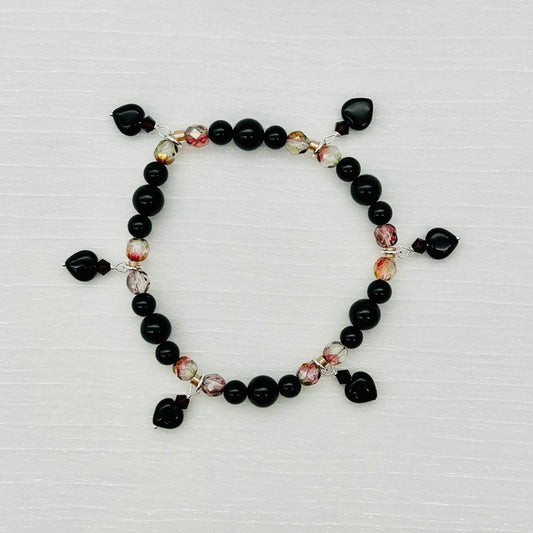 ST1476BL Black Onyx Bracelet 8"