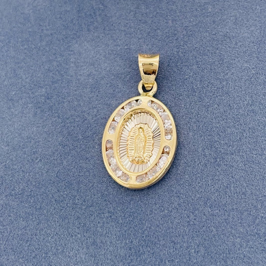 G133P 14K Gold Virgin  Mary Pendant