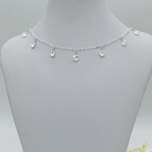 C1286NL Clear Rivoli Necklace 16"