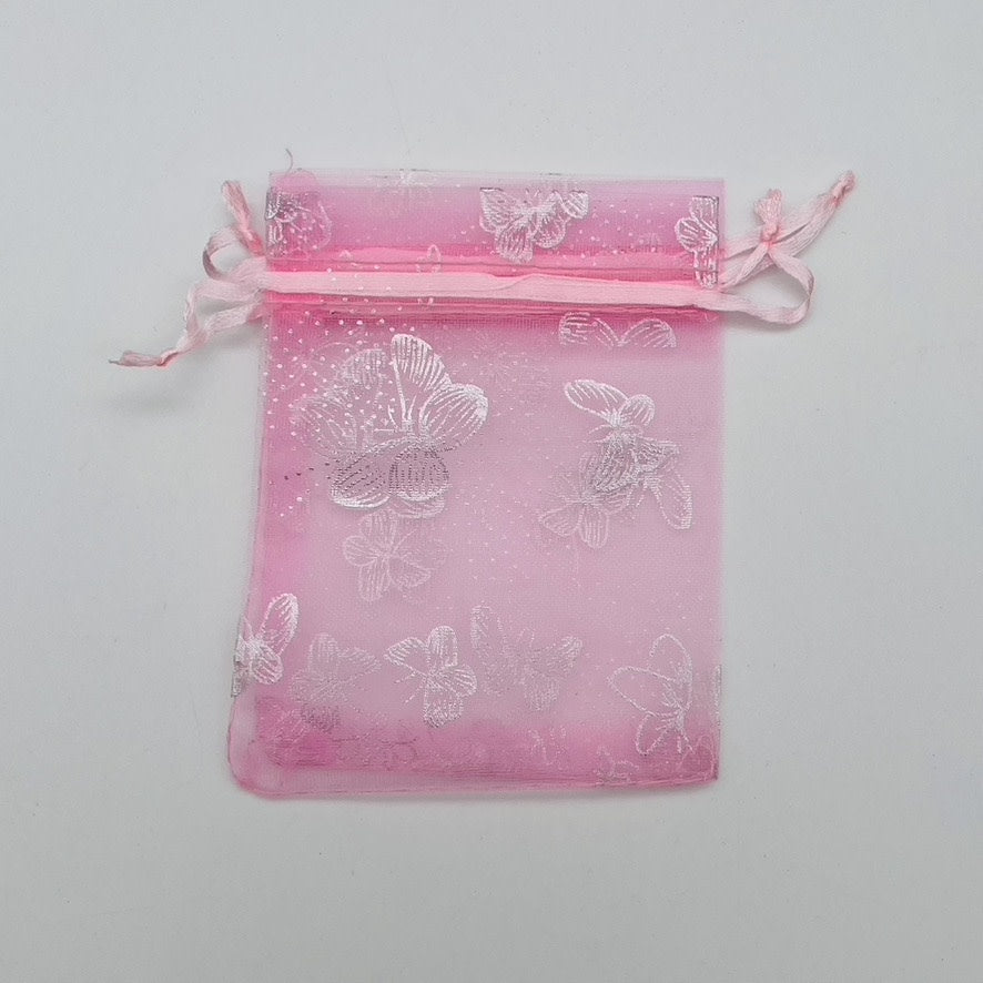 BT-115 4.5X4mm. Organza Bags  Pink