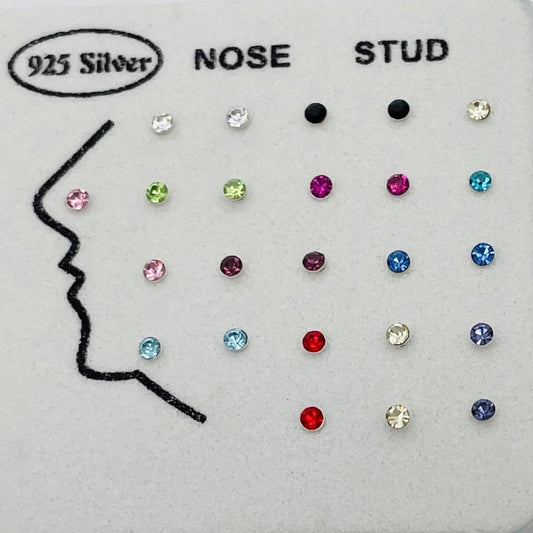 Z1542  Nose Studs 2.5mm. Assorted Colors