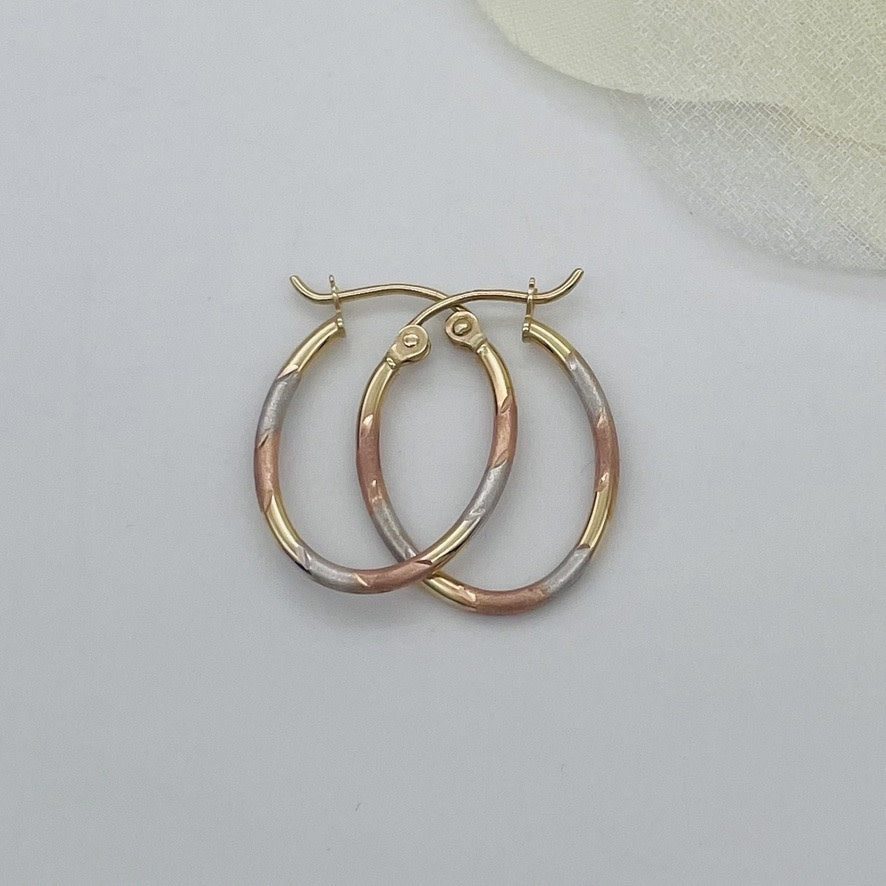 G56 14K Gold Hoops  20X15mm.