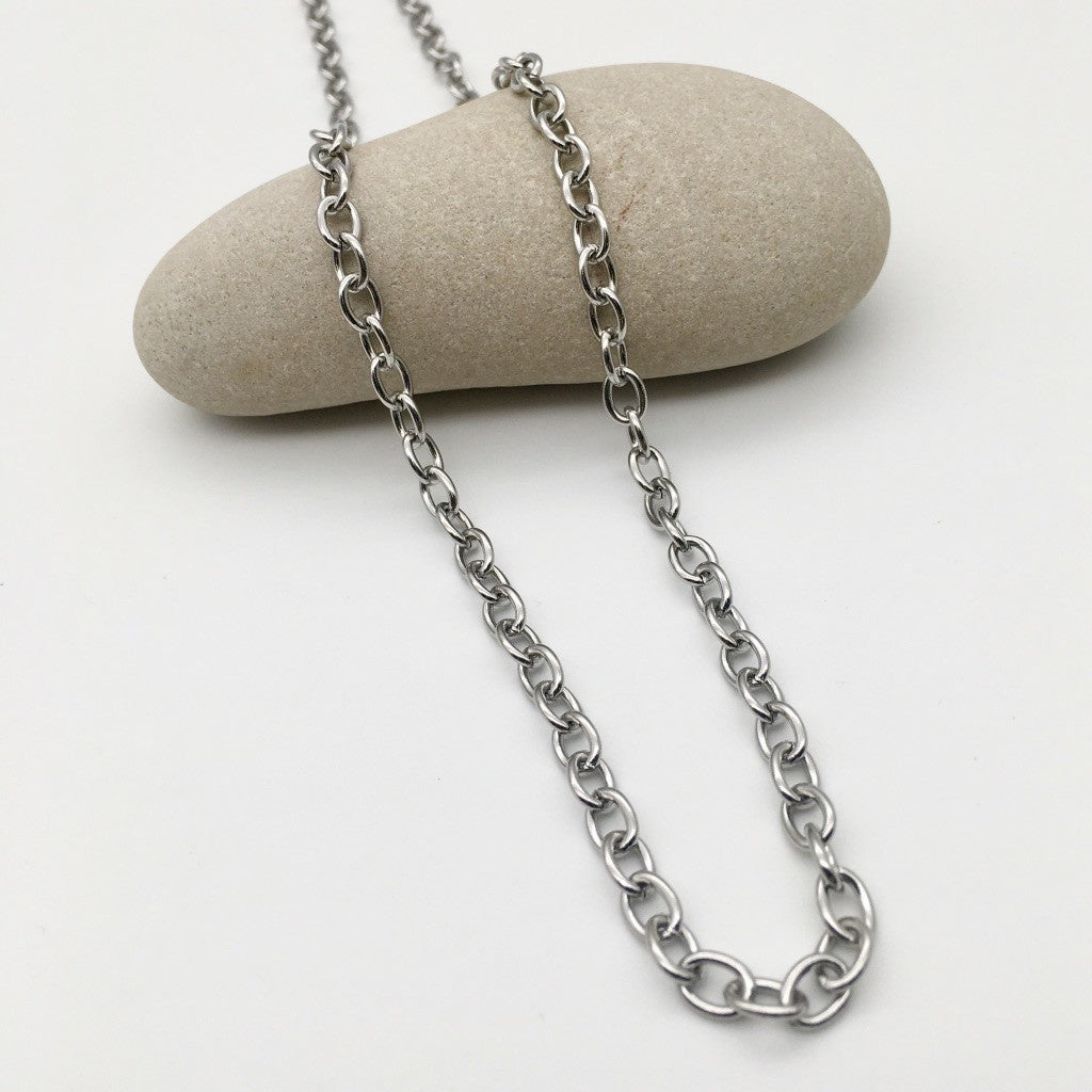 SS1495 21" X4mm. Obal Link Chain