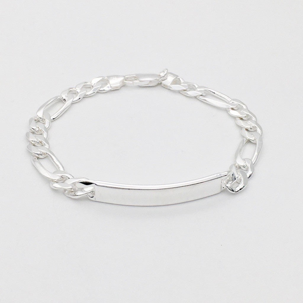 S1484BL Figaro ID Bracelet 8mm. x 8"