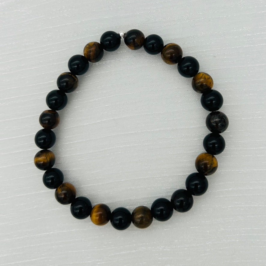 ST1118BL Onyx ,Tiger Eye 7"