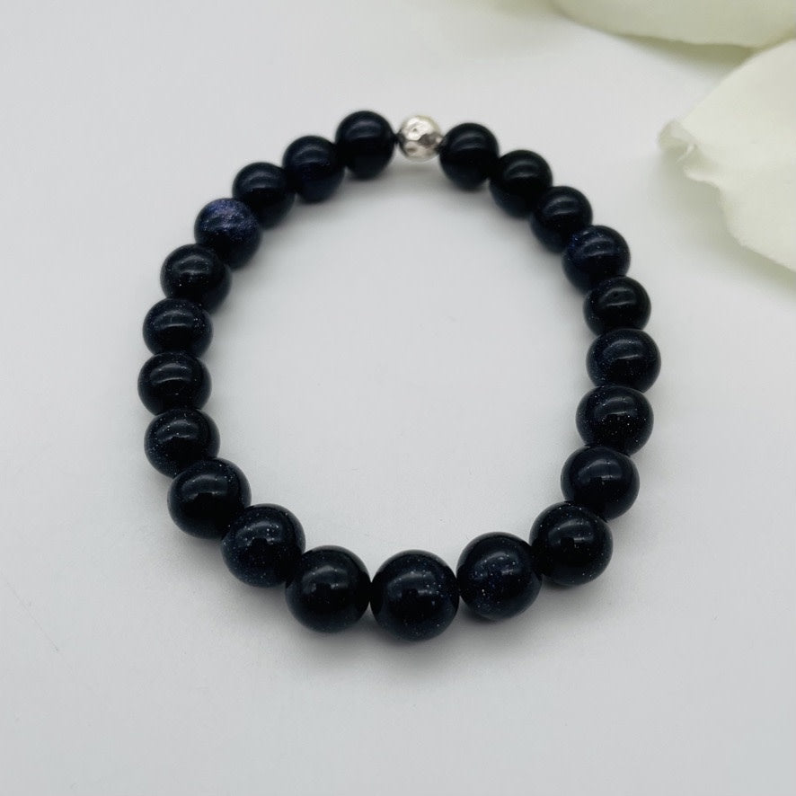 C1393  Blue GoldStone 7"