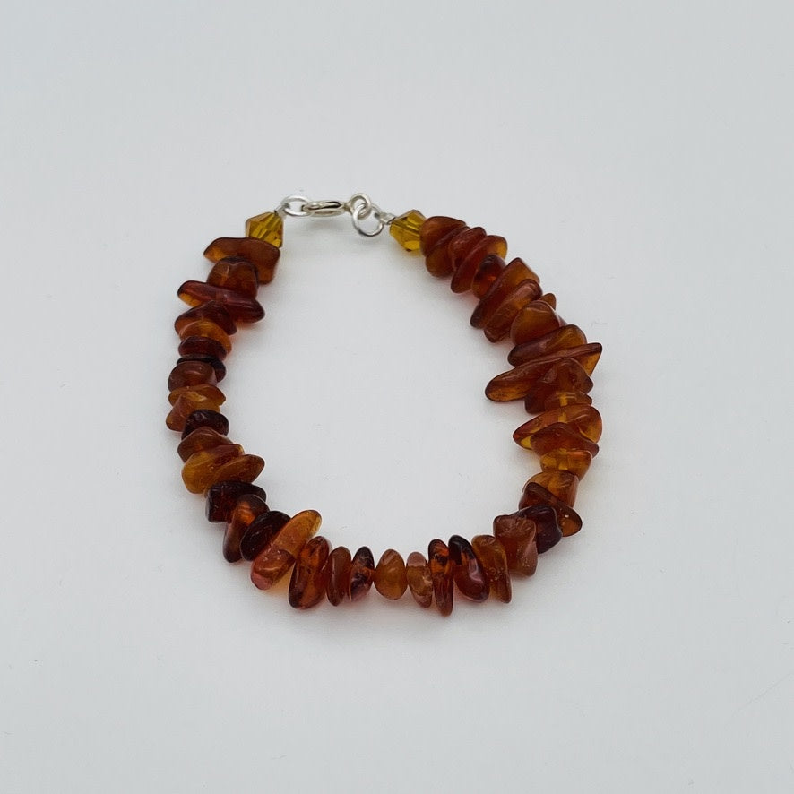 ST1695 Amber Bracelet  7"