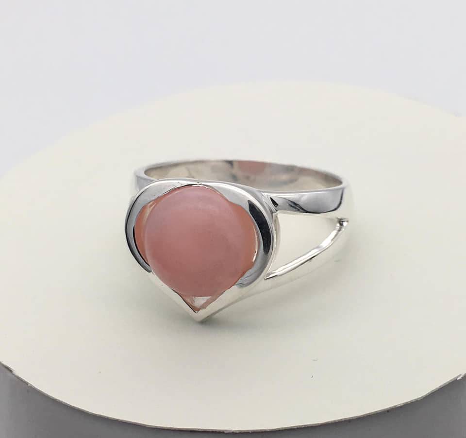 ST1348 Pink Opal Ring