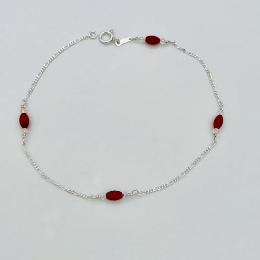 ST1751 Coral Anklet 10"