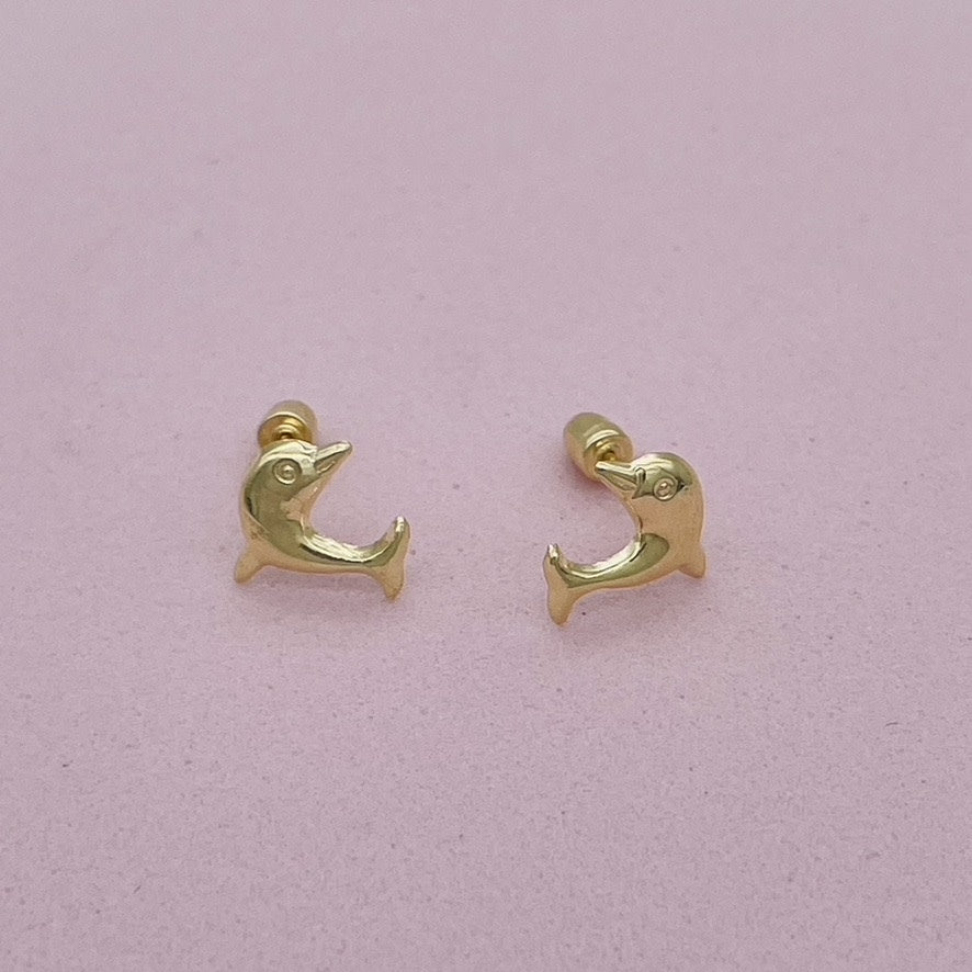 Gorgeous Gold Dolphin Earrings - Discover at Grekka