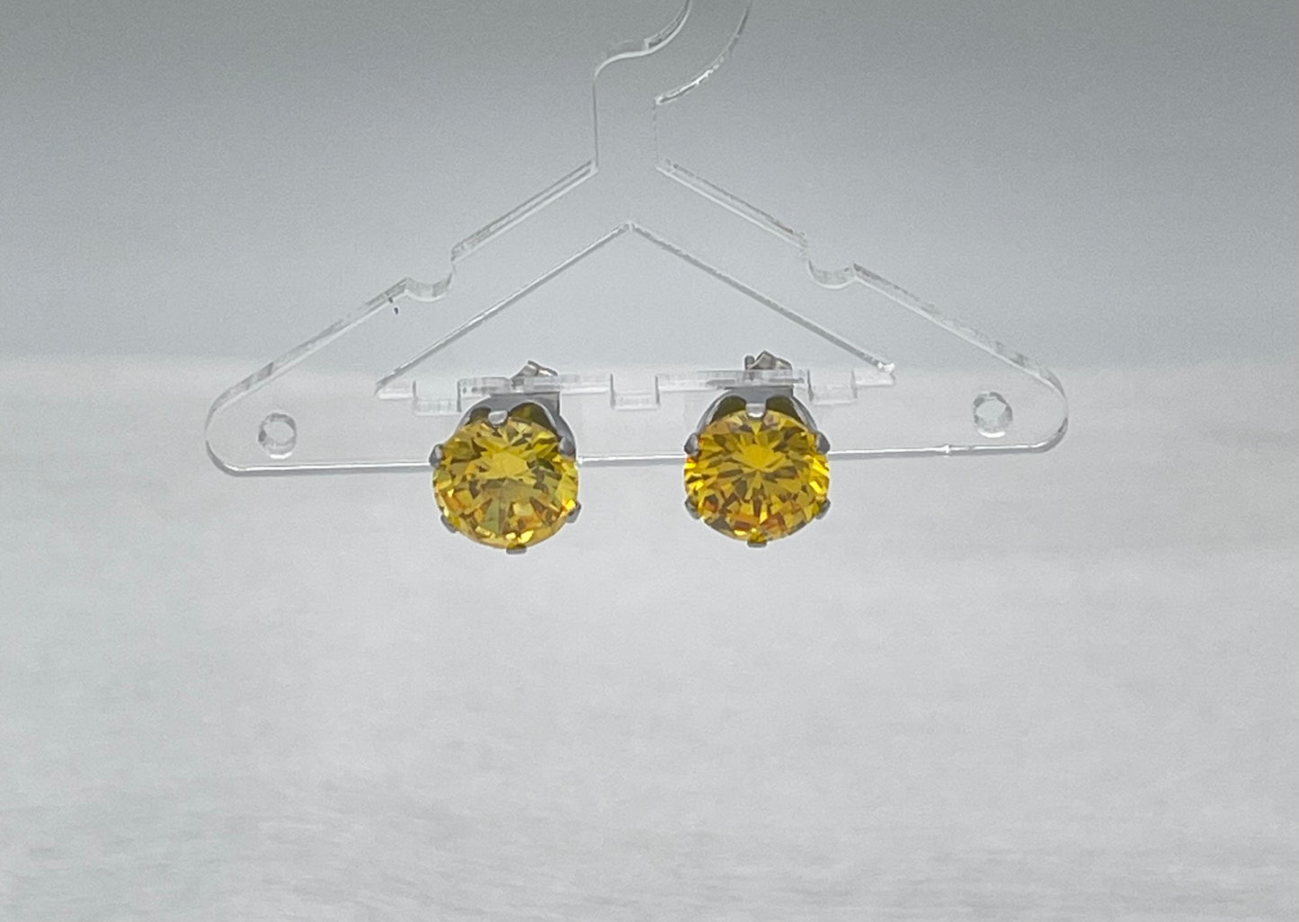 SS1314 8mm Yellow Earrings