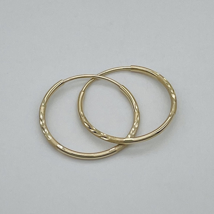 G-55 14K Gold Hoops 20mm. .58gr