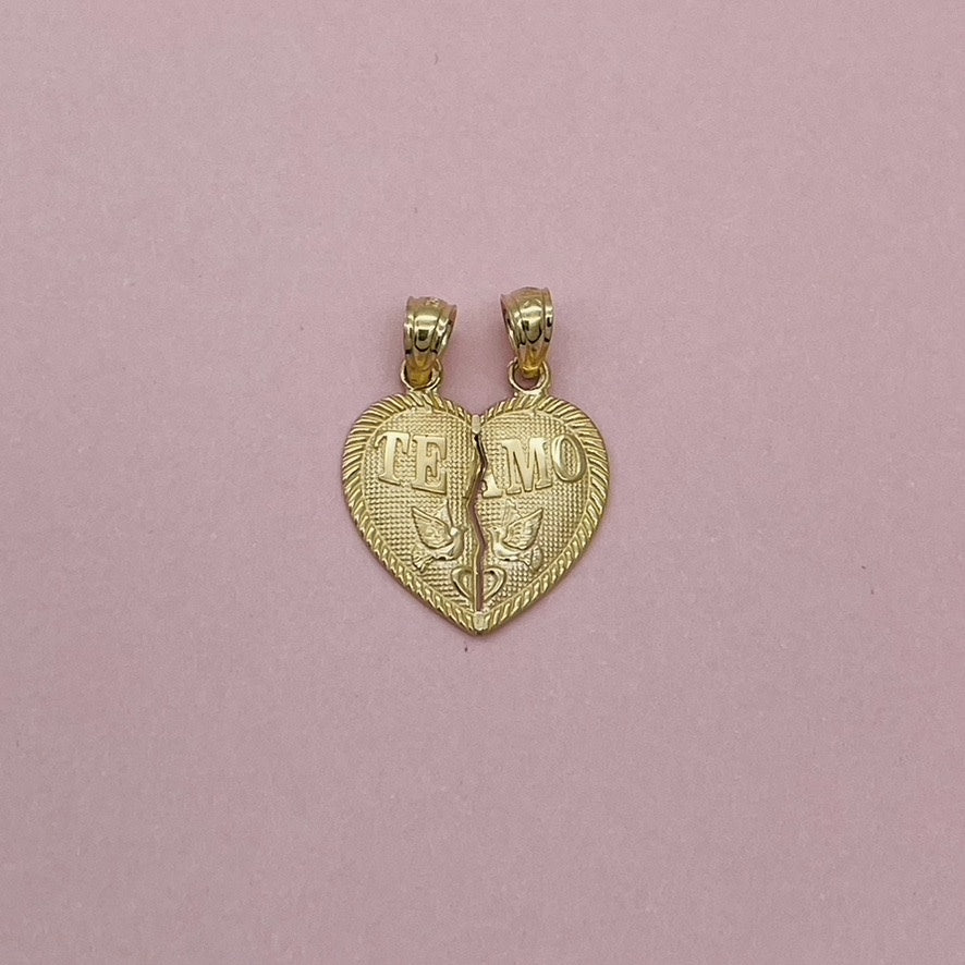 G239P 14K Gold Te Amo broken Heart