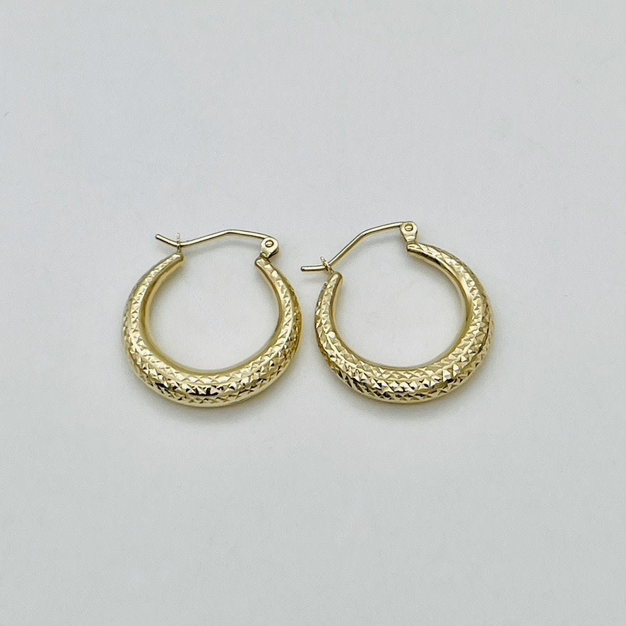 G-230  14K Gold Hoops  20mm.