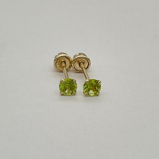 G-116 14K Gold Aug  Earrings 3mm.