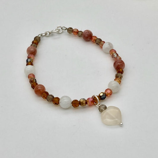 ST1498BL Moon & Sun Stone Bracelet 7"