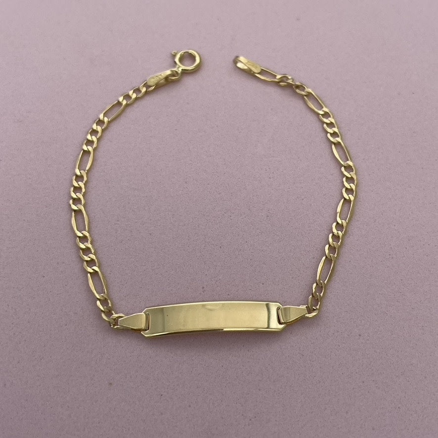 G249 Figaro Bracelet  14K gold  6"X 3mm.