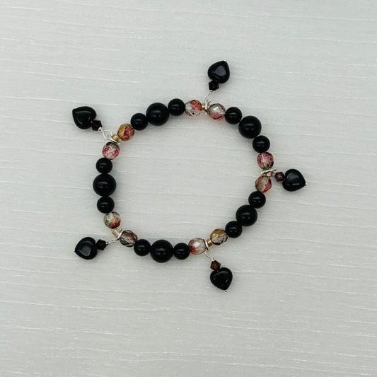 ST1476BL Black Onyx Bracelet 7"