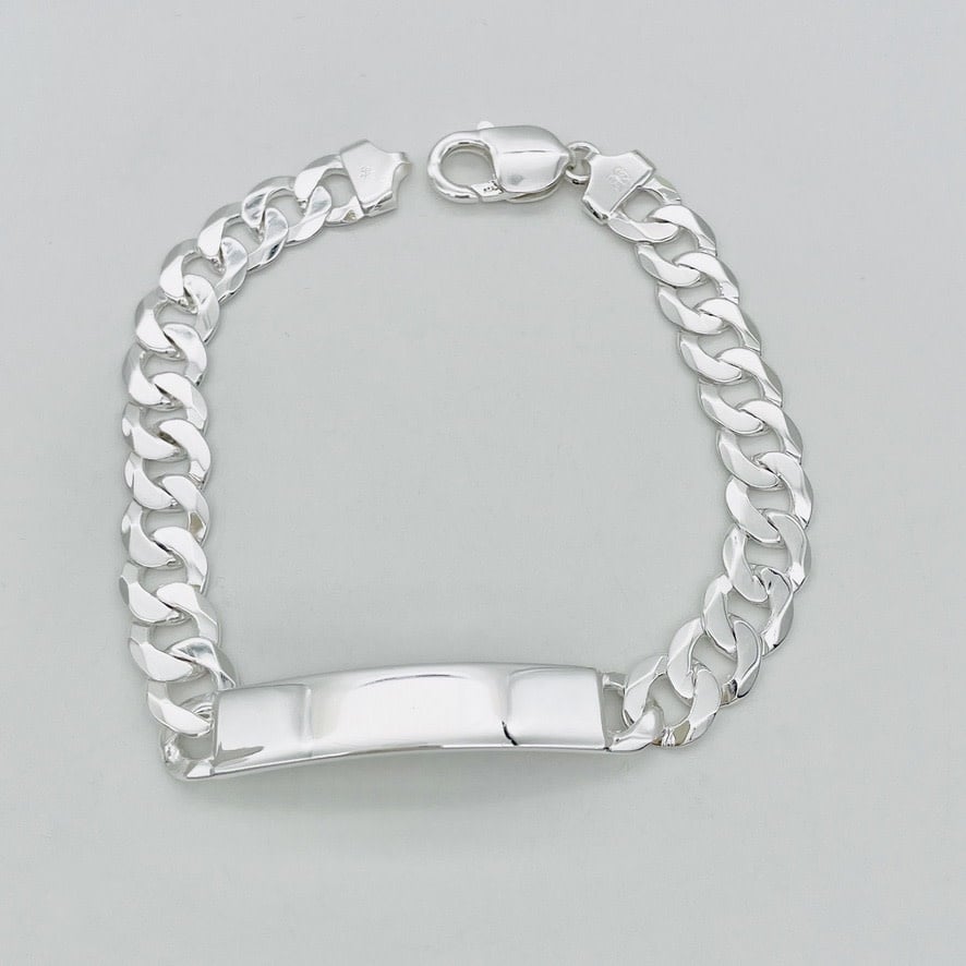 S1651 Flat Curb ID Bracelet 10mm. x 8"