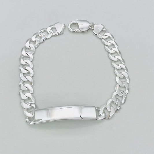 S1651 Flat Curb ID Bracelet 10mm. x 9"