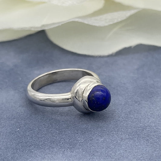 ST1634  Lapis Ring # 7.5