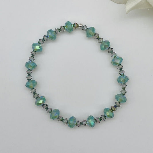 C1276BL SW Green Bracelet 8"