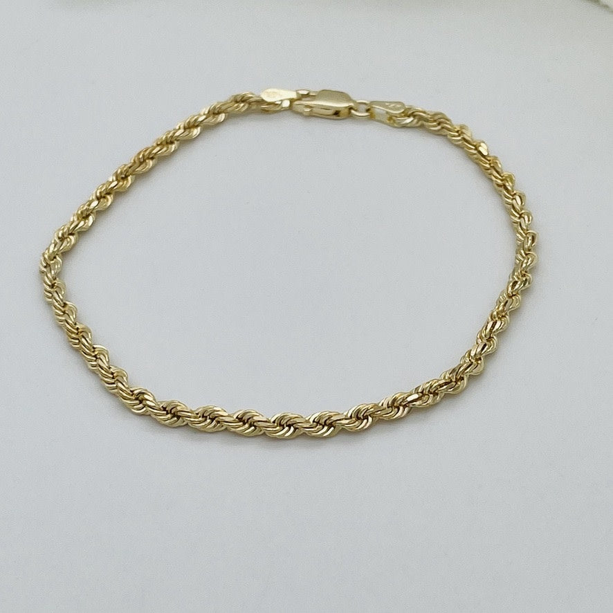 G-130 14K gold Bracelet  7.5"X3mm.  5.84g