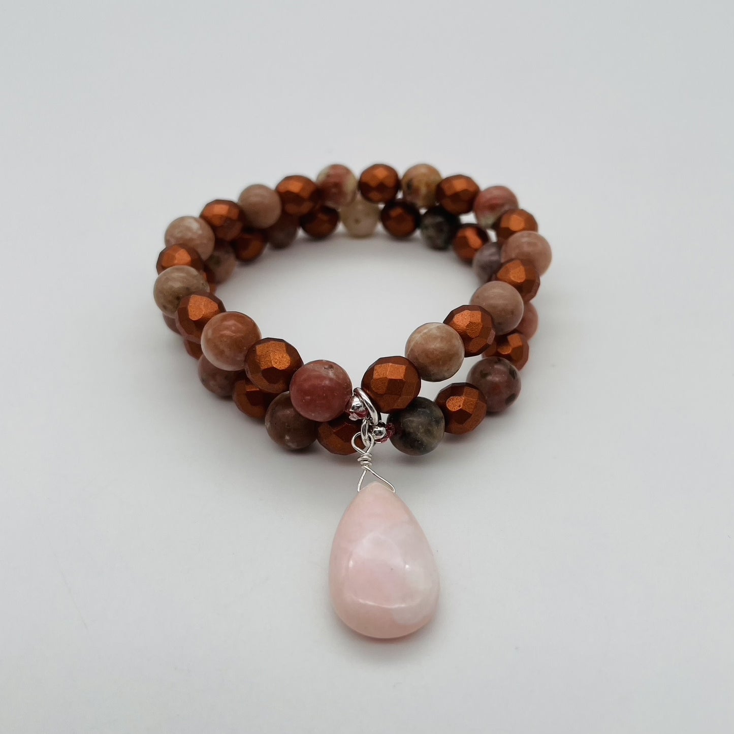 ST-1153  Lepidolite / Opal  Bracelet