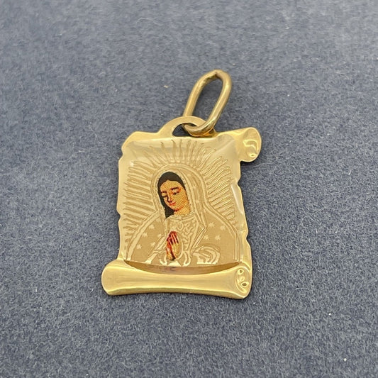 Virgin Mary 14k Gold Pendant - Sacred Elegance at Grekka Jewelry