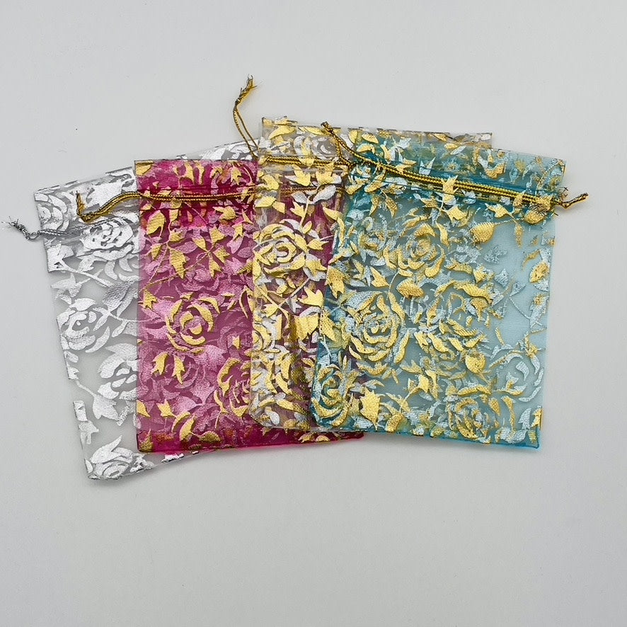 BT114  4.5mm.X4mm. Organza Bags 25 Ct.